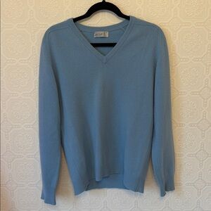 Vintage Lyle & Scott Cashmere V-neck Sweater Sz 40